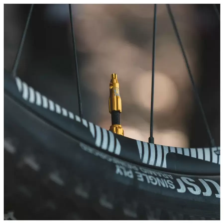 Paar goldene CNC-Presta-Ventilkappen #1