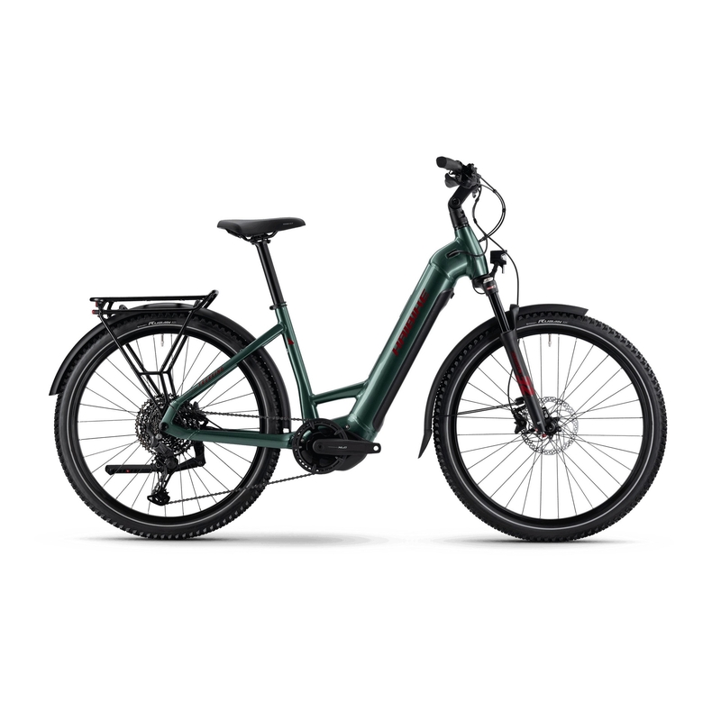 TREKKING 5 Baixo 27,5'' 11v 100mm 720Wh Yamaha PW-S2 Verde/Vermelho 2025 Tamanho L