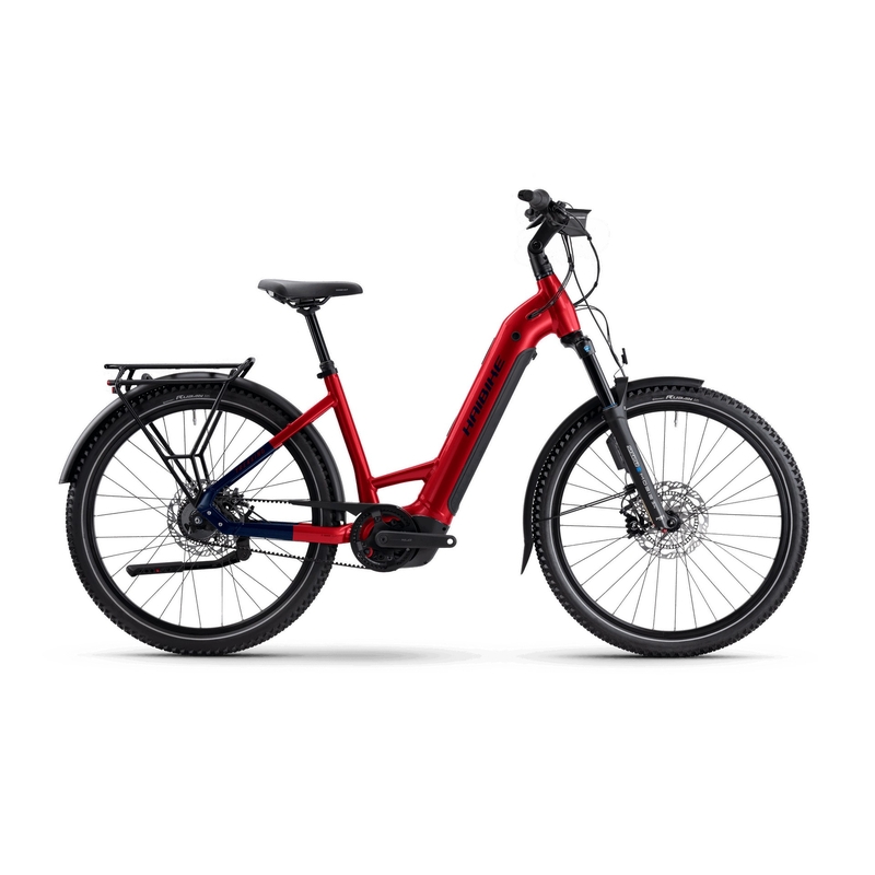 TREKKING 9 ABS Baixo 27,5'' 1v 100mm 800Wh Bosch Performance CX Vermelho/Azul 2025 Tamanho M