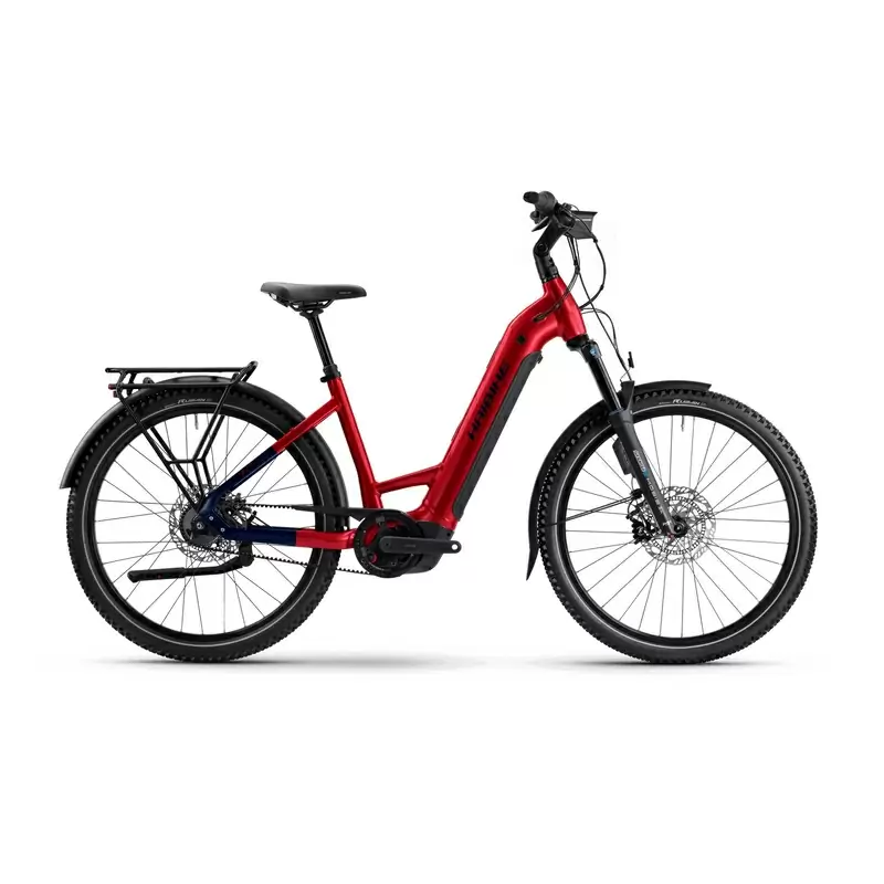 TREKKING 9 ABS Baixo 27,5'' 1v 100mm 800Wh Bosch Performance CX Vermelho/Azul 2025 Tamanho M - image