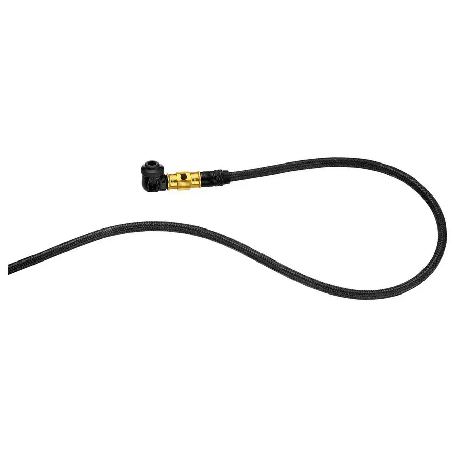 Nylon Braided Flexible Hose for Floor Pump with Threaded Spindle and Connectors - image