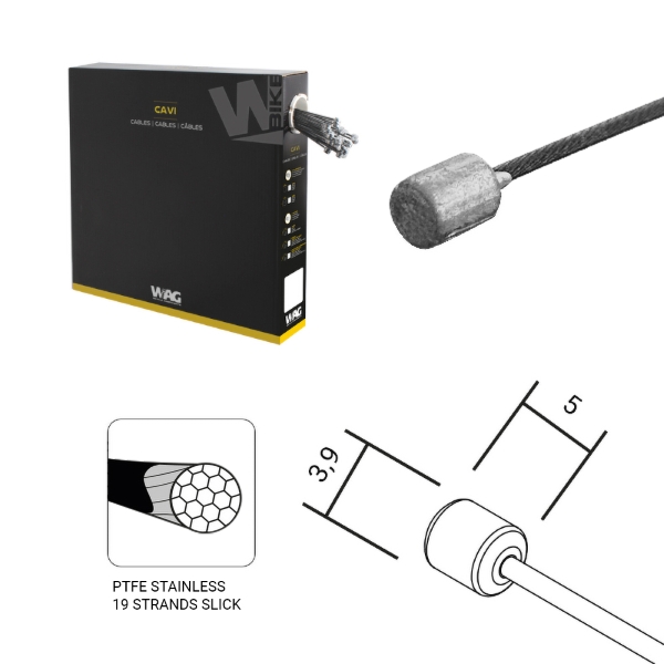 Cable de caja de cambios Campagnolo Teflonato - 1.1 x 2000 mm