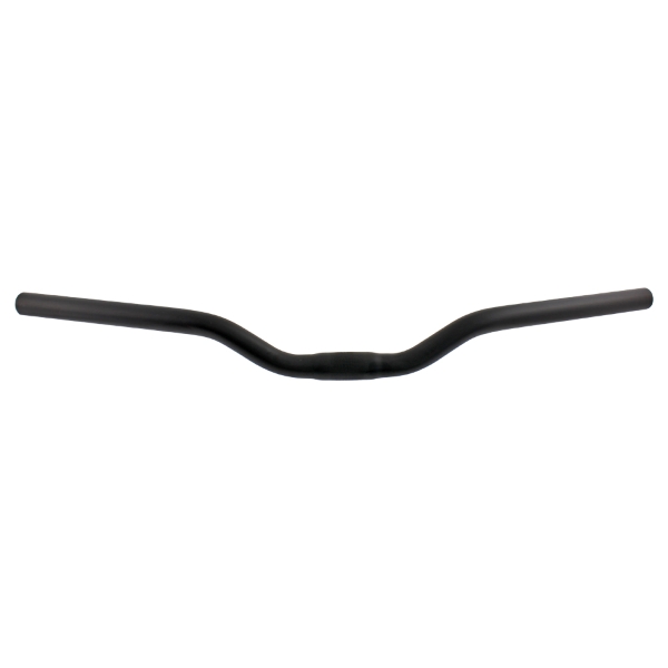 Four courbe 590 mm guidon, satin noir, montée 25 mm