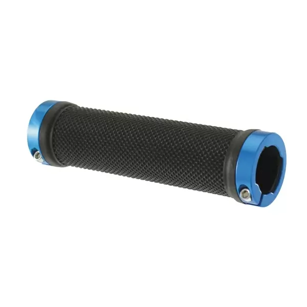 MTB grips with lock light blue ring #1