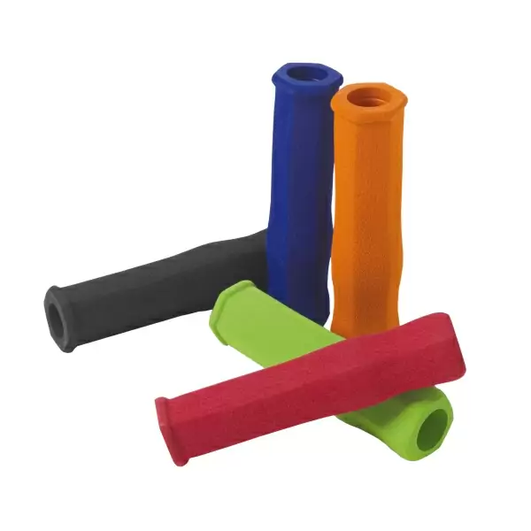 Paar Lenkergriffe Hexagon 125mm Neopren rot #1