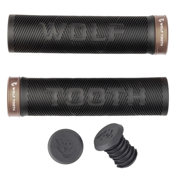 Paar Echo Lock/On-Knöpfe, Schwarz/Beige