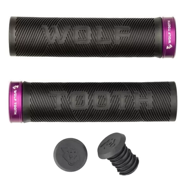 Paire de poignées Echo Lock-On Noir/Violet - image