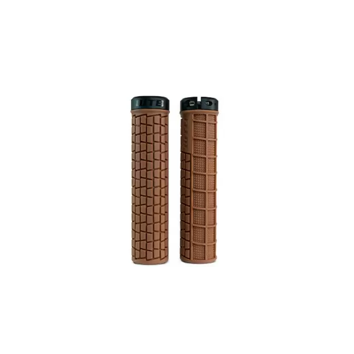 Par de puños TRACE MTB 32 mm x 140 mm marrón - image