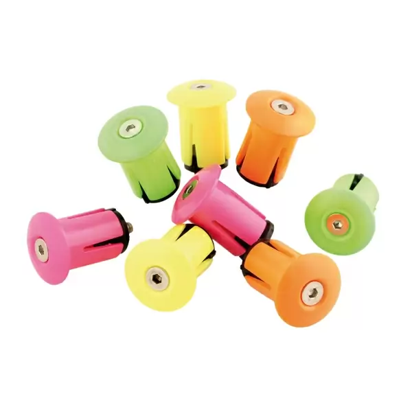 Lenkerendstopfen neongrün mit Expander paaren #1
