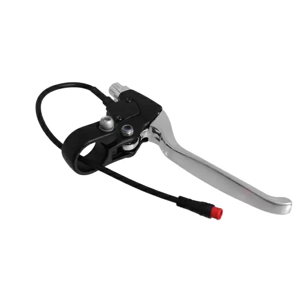 Paar E-Bike Bremshebel Ein-Aus-Schalter mit 2-poligem Stecker Silber #1