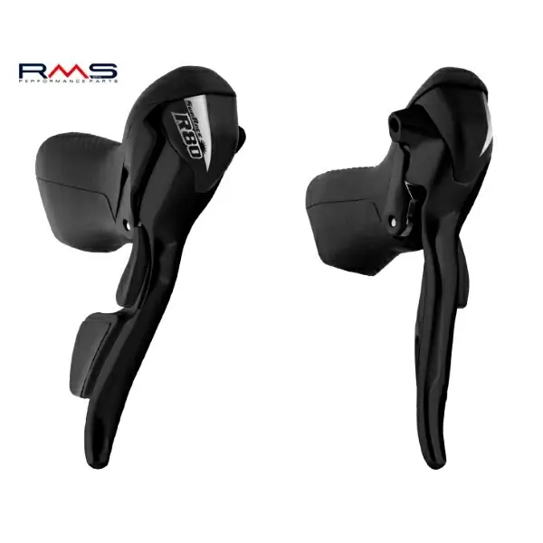 Pair shifters brake lever 8x2 speed black #1