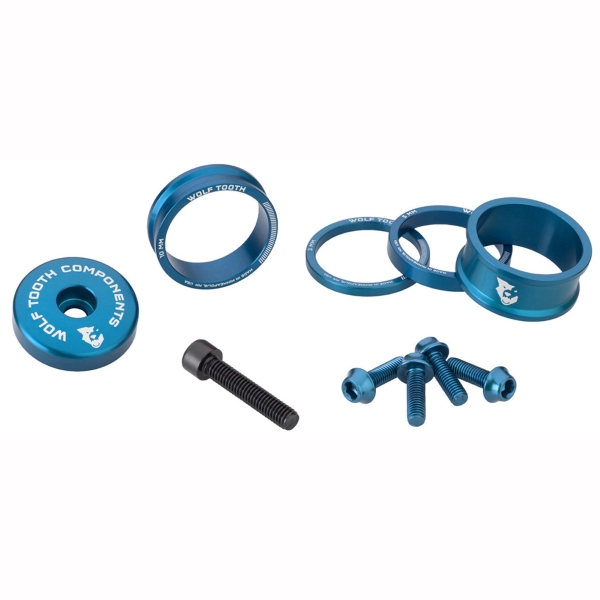 Blau eloxiertes Aluminium-Abstandshalter- und Schrauben-Set