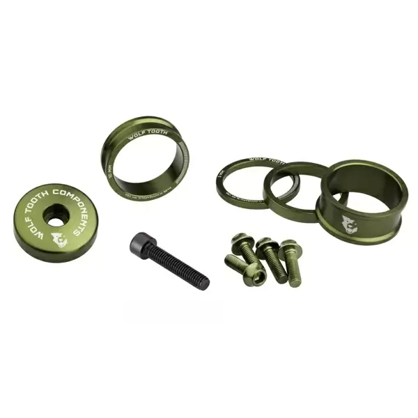 Kit Spessori e Viti In Alluminio Anodizzato Verde - image