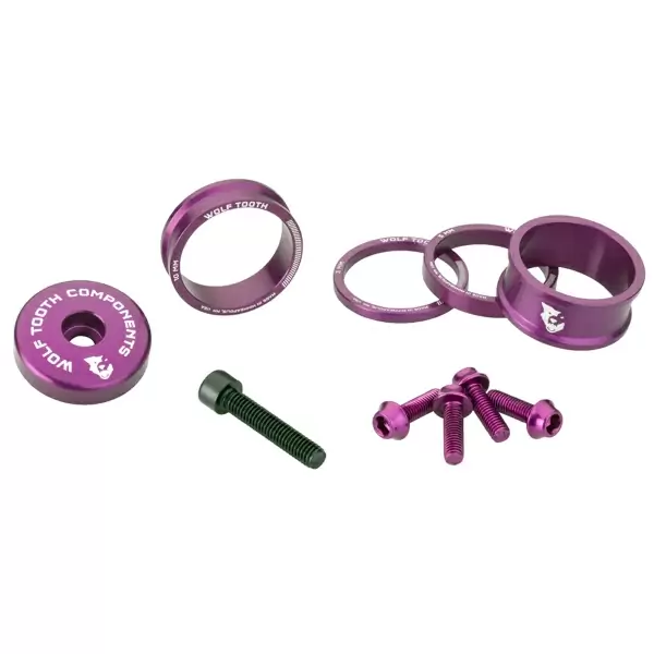Kit Spessori e Viti In Alluminio Anodizzato Viola - image