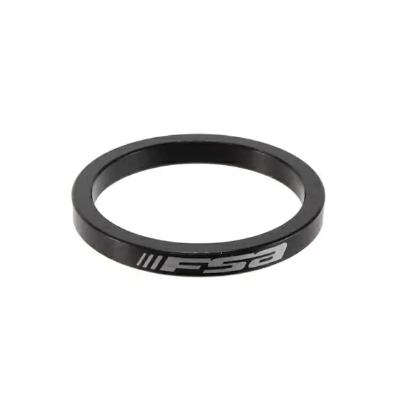 spessore serie sterzo 1,5'' x 5mm alluminio nero logo #1
