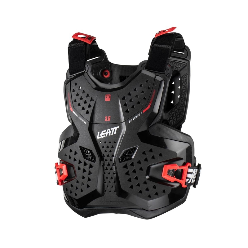 Pettorale VTT Enfant Protège-Poitrine 3.5 Jr Noir/Rouge Taille L/XL (147-159cm)