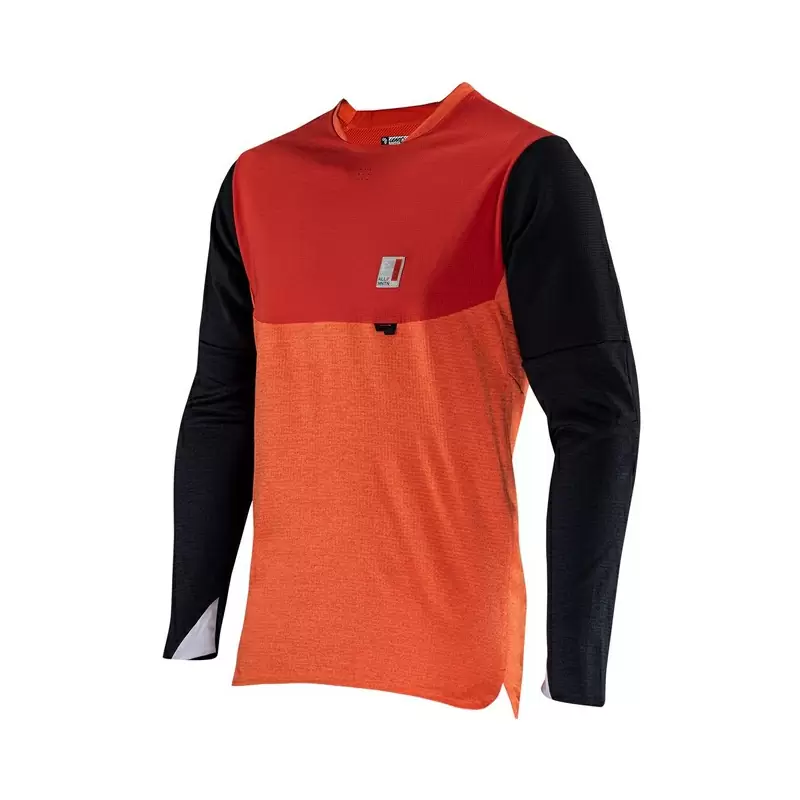 Maglia MTB Invernale AllMtn 5.0 Rosso/Arancio/Nero Taglia XS #4
