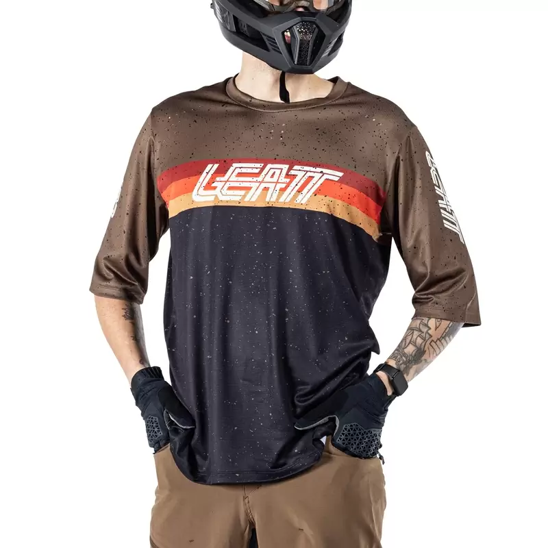 MTB Enduro 3.0 Short Sleeve Jersey Brown/Black Size 3XL #4