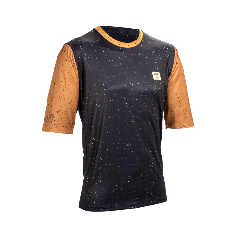 Camisola MTB Enduro 3.0 manga curta preto/castanho tamanho XL