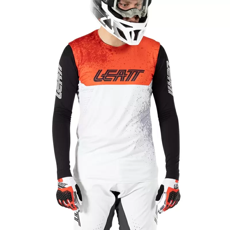 Maglia Maniche Lunghe MTB Gravity 5.0 Arancio/Bianco/Nero Taglia M #6