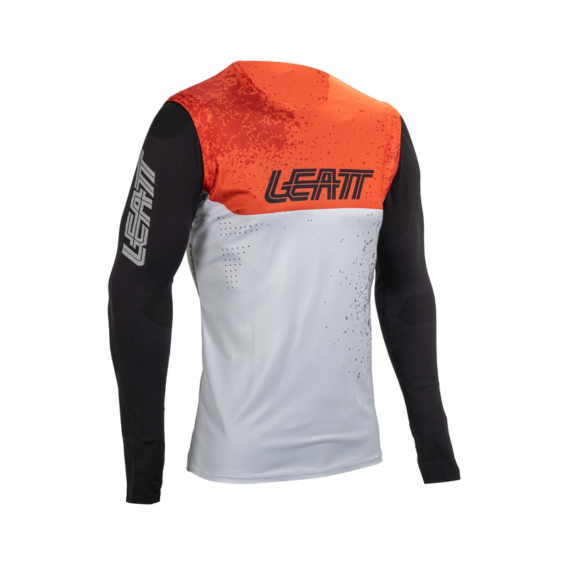 Maglia Maniche Lunghe MTB Gravity 5.0 Arancio/Bianco/Nero Taglia L