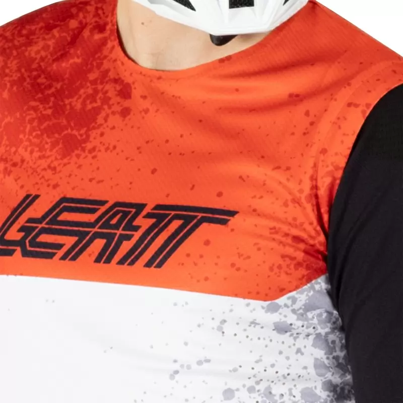 Maglia Maniche Lunghe MTB Gravity 5.0 Arancio/Bianco/Nero Taglia L #3