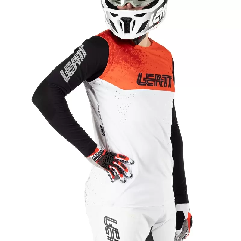 Maglia Maniche Lunghe MTB Gravity 5.0 Arancio/Bianco/Nero Taglia L #4