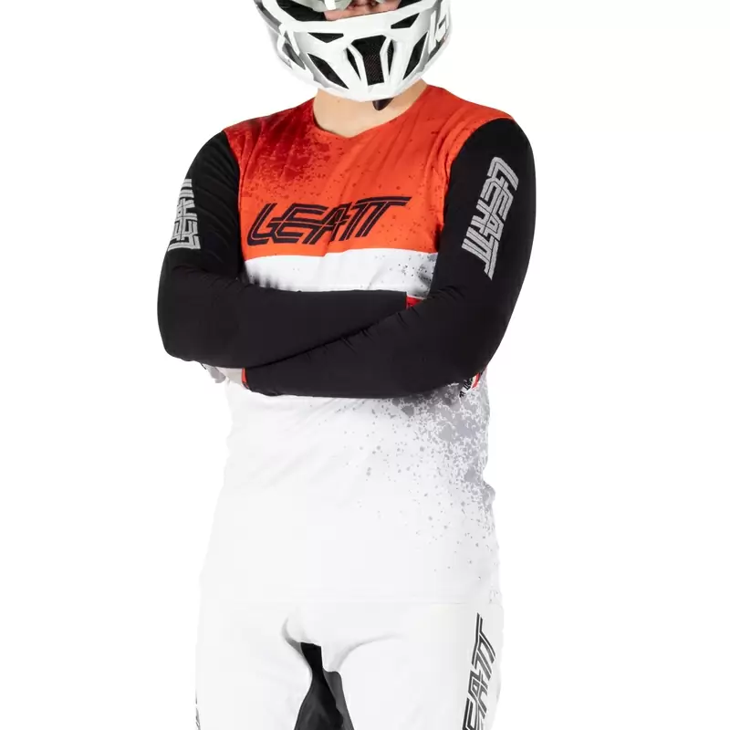 Maglia Maniche Lunghe MTB Gravity 5.0 Arancio/Bianco/Nero Taglia L #7