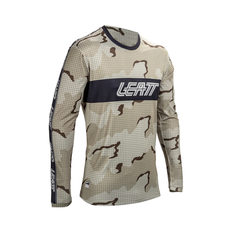 Gravity 3.0 MTB Langarmtrikot Grau Camo Größe XS