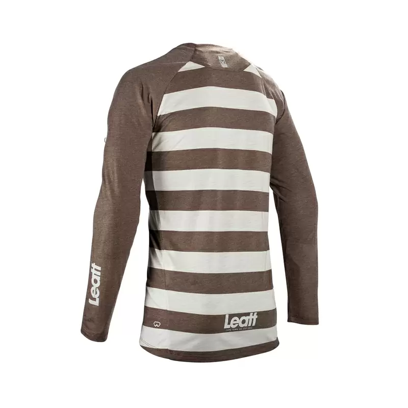 MTB Gravity 2.0 Long Sleeve Jersey Brown/White Size S #1