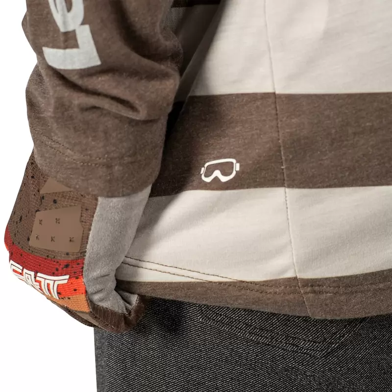 MTB Gravity 2.0 Long Sleeve Jersey Brown/White Size S #2