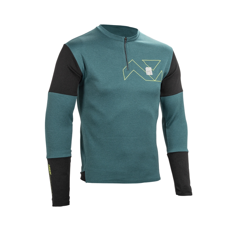 MTB Trail 4.0 Langarmtrikot Blau/Schwarz Größe L