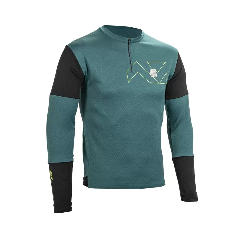 MTB Trail 4.0 Langarmtrikot Blau/Schwarz Größe L - image