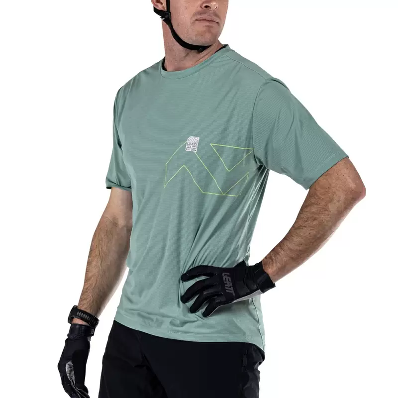 Maglia Maniche Corte MTB Trail 1.0 X-Flow Verde Taglia XS #4