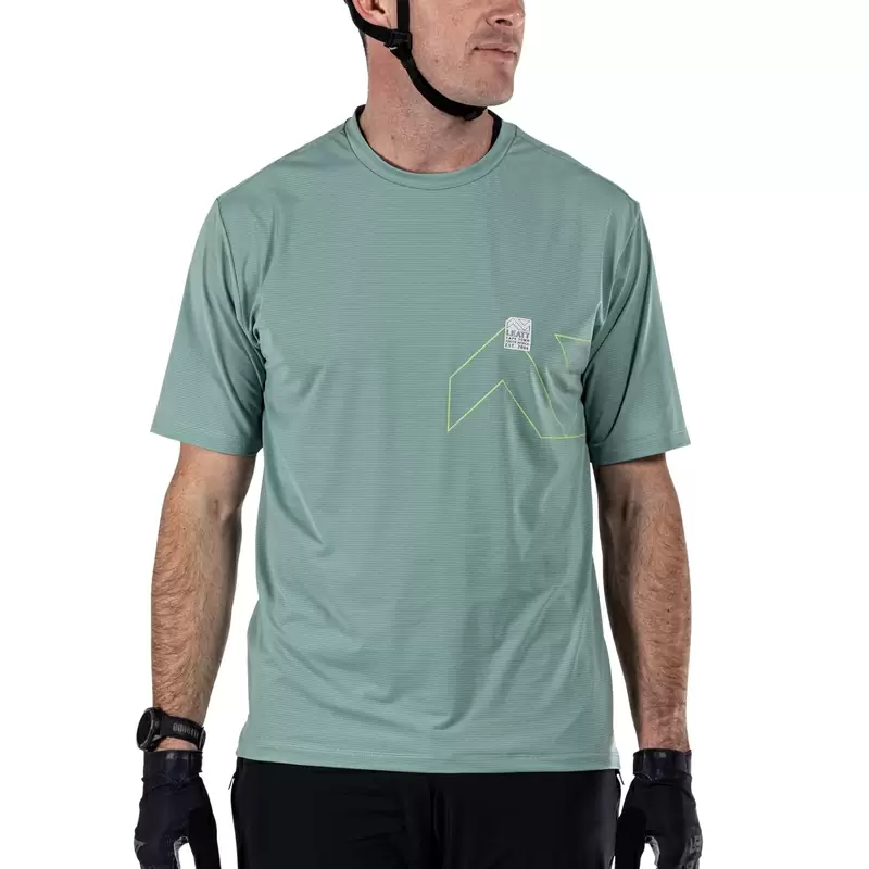 Maglia Maniche Corte MTB Trail 1.0 X-Flow Verde Taglia XS #6