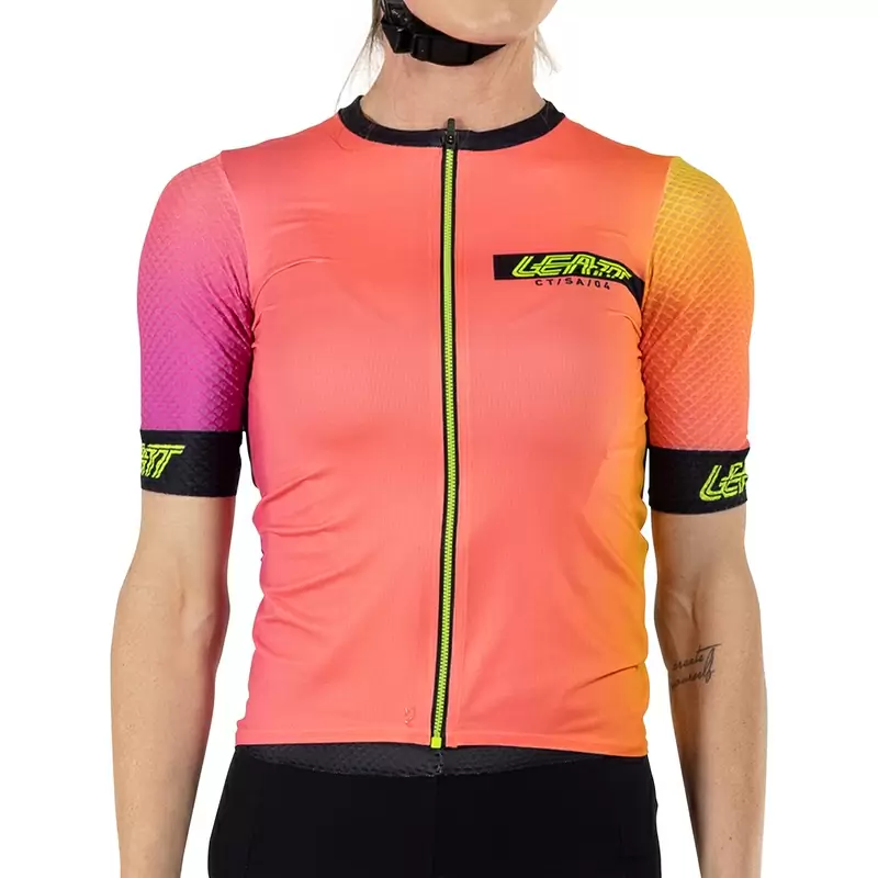 Maglia Maniche Corte MTB Endurance 6.0 Donna Rosa/Giallo/Nero Taglia XXL #9