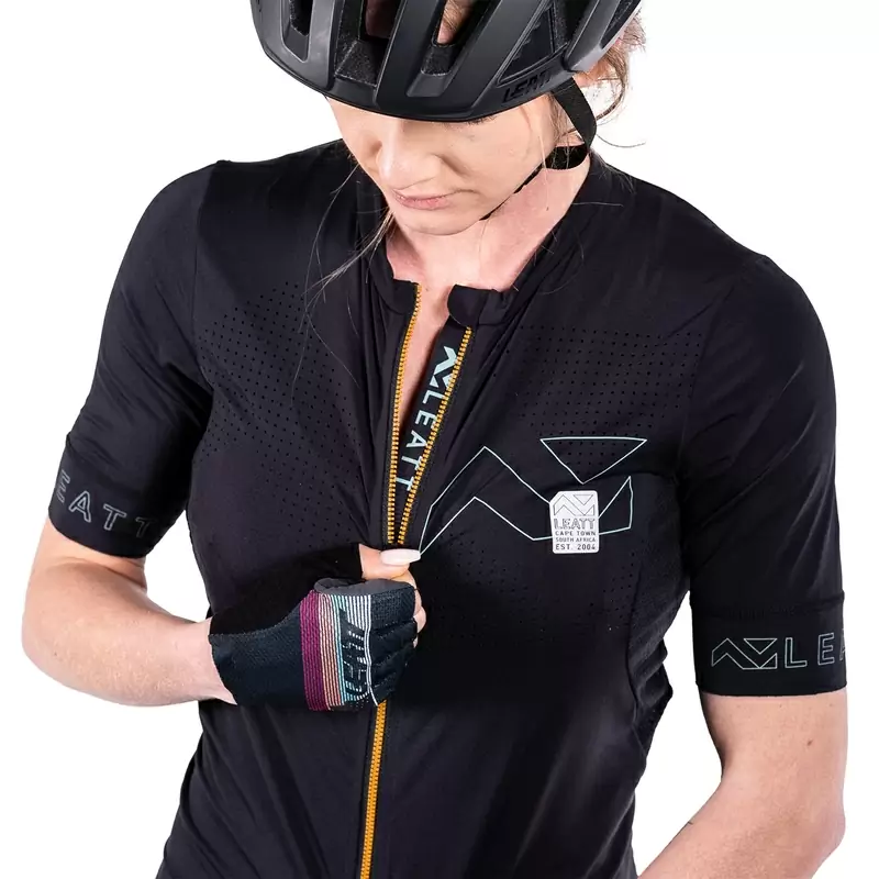 Camisola MTB Endurance 5.0 Mulher Manga Curta Preto Tamanho L #3