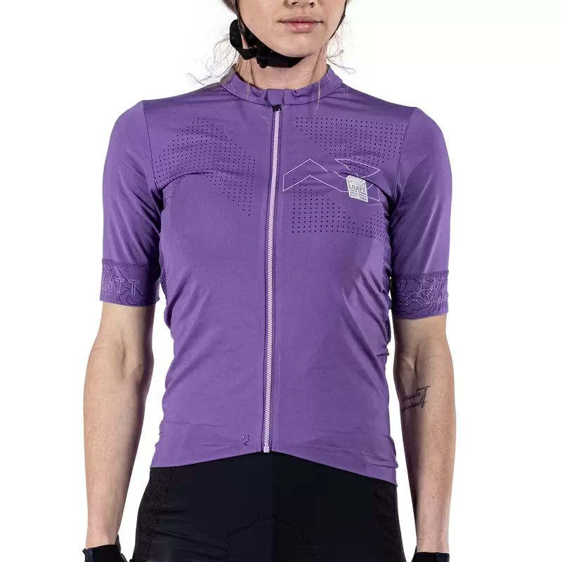 Camisola MTB Endurance 5.0 Mulher Manga Curta Roxo Tamanho S #6