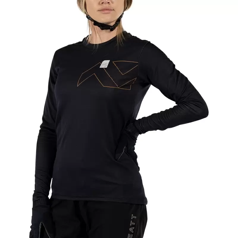 Maglia Maniche Lunghe MTB Trail 3.0 Donna Nero Taglia L #4