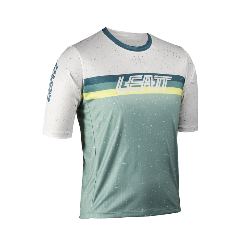 Camisola MTB Enduro 3.0 Mulher Manga Curta Branco/Verde Tamanho S