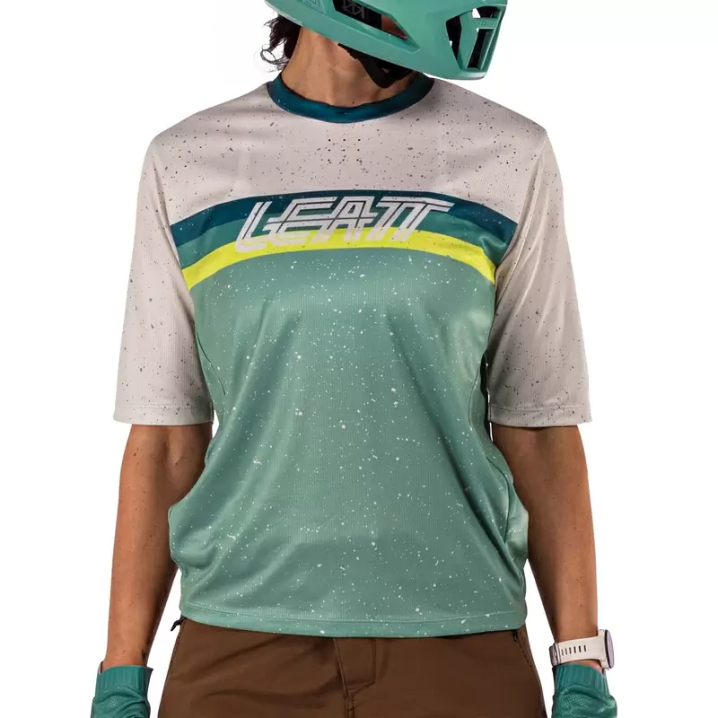 Camisola MTB Enduro 3.0 Mulher Manga Curta Branco/Verde Tamanho S #5