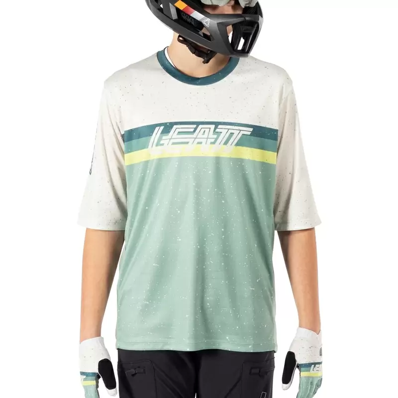 Maglia Maniche Corte MTB Enduro 3.0 Bambino Bianco/Verde Taglia M (130-140cm) #8