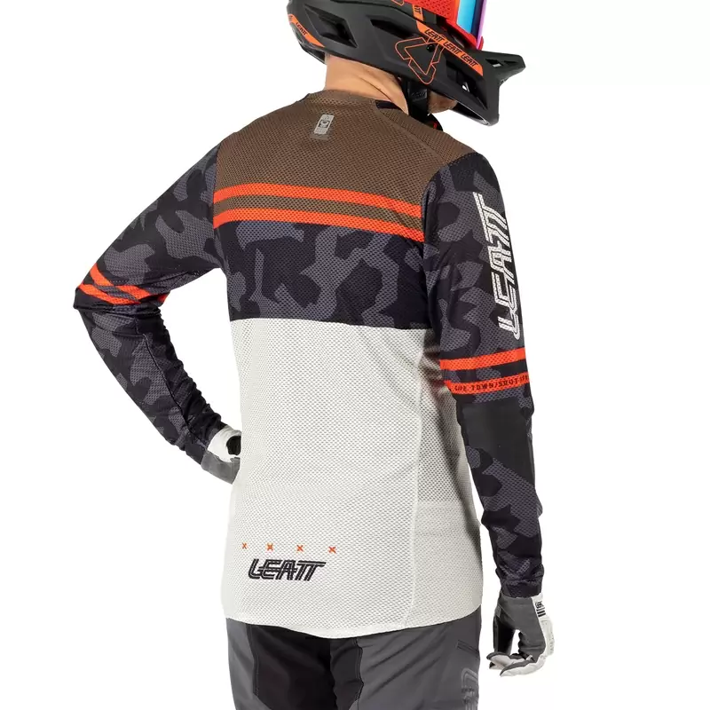 Maglia Maniche Lunghe MTB Gravity 4.0 Bianco/Nero/Marrone Taglia L #2