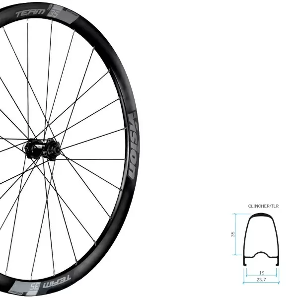 Coppia Ruote TEAM35 Center Lock Per Corpetto Shimano HG 11/12v #1