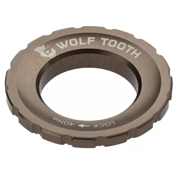 Lockring Chiusura Disco Centerlock Ghiera Esterna Marrone - image