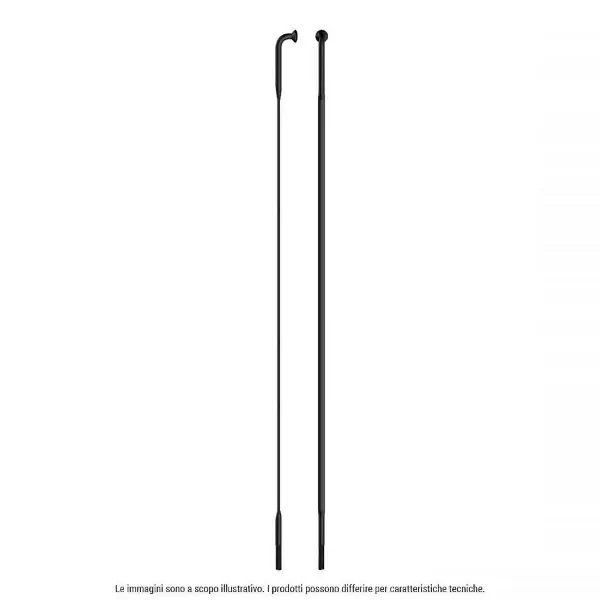Radio plano CX-Ray Inox J-Bend 260mm Negro con cabecilla 14mm plata #1