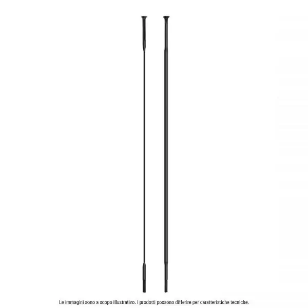 Raggio CX-Ray Inox Straight pull 250mm Nero con nipplo 14mm silver #1