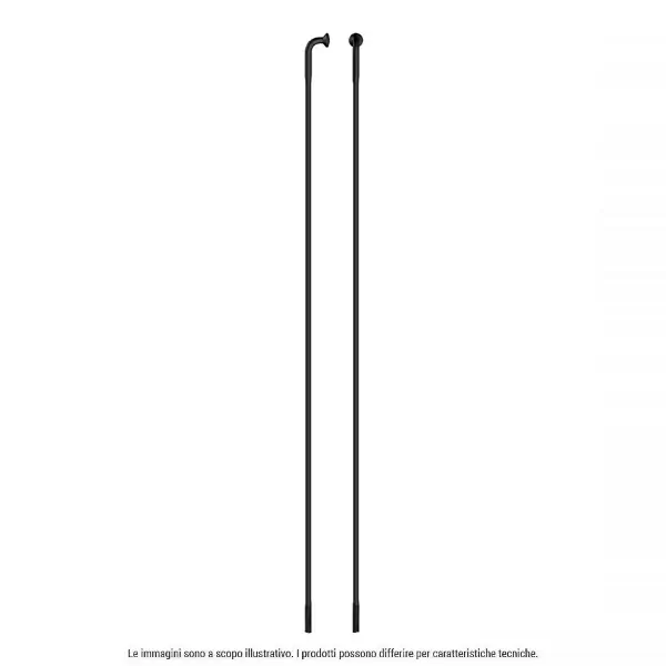 Radio D-light Inox J-bend 256mm Negro Cabecilla 12mm #1