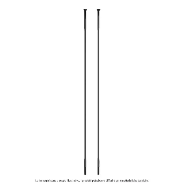 Radio D-Light Inox Straight Pull 260 mm Negro con cabecilla de 12 mm #1
