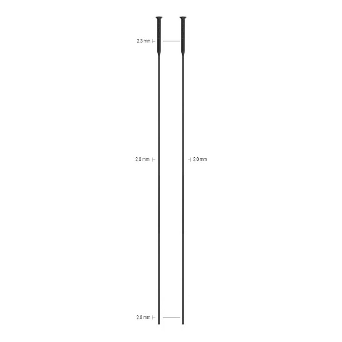 Radio Strong Inox I-cabeza recta 280 mm negro